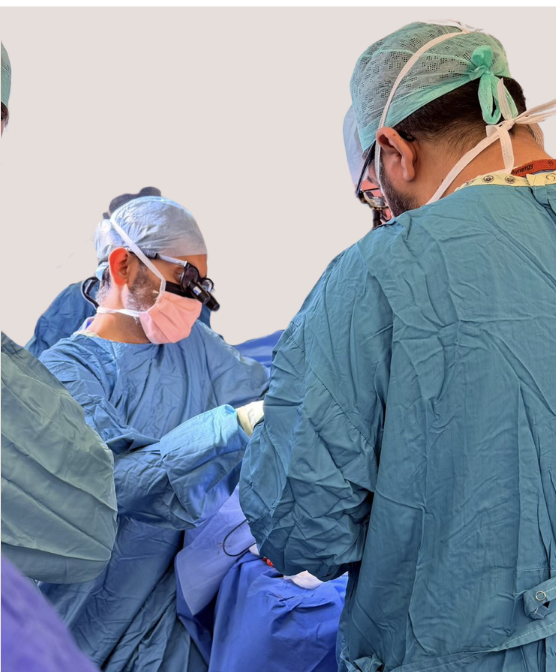 Mr Bhatti performing surgery